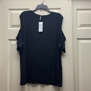 Black NWT cold shoulder top